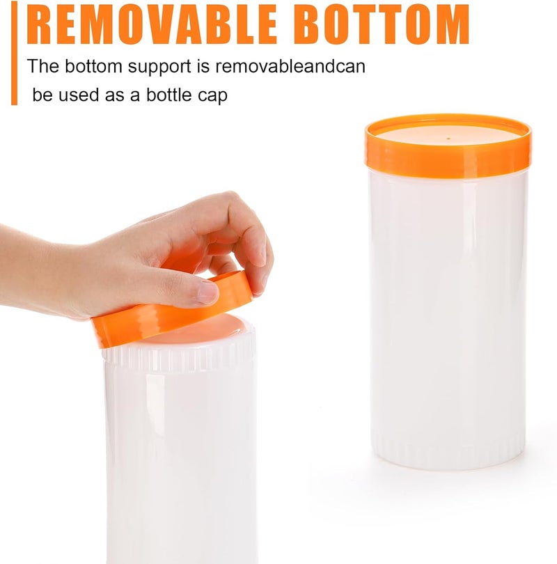 Tebery 6 Pack Plastic Juice Pour Bottles with 12 Stainless Steel Bottle Pourer, 34OZ Plastic Juice Dispensers for Bar Home Kitchen Party Supplies - Image 3